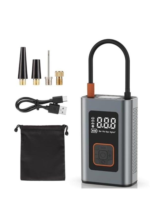 Dunekart Car Portable Air Compressor 150PSI, Automatic Air Pump Rechargeable Battery Power Bank with Digital LCD/LED Flashlight, Electric Tire Inflator for Car/Bicycle/Moto/Ball - Image 1